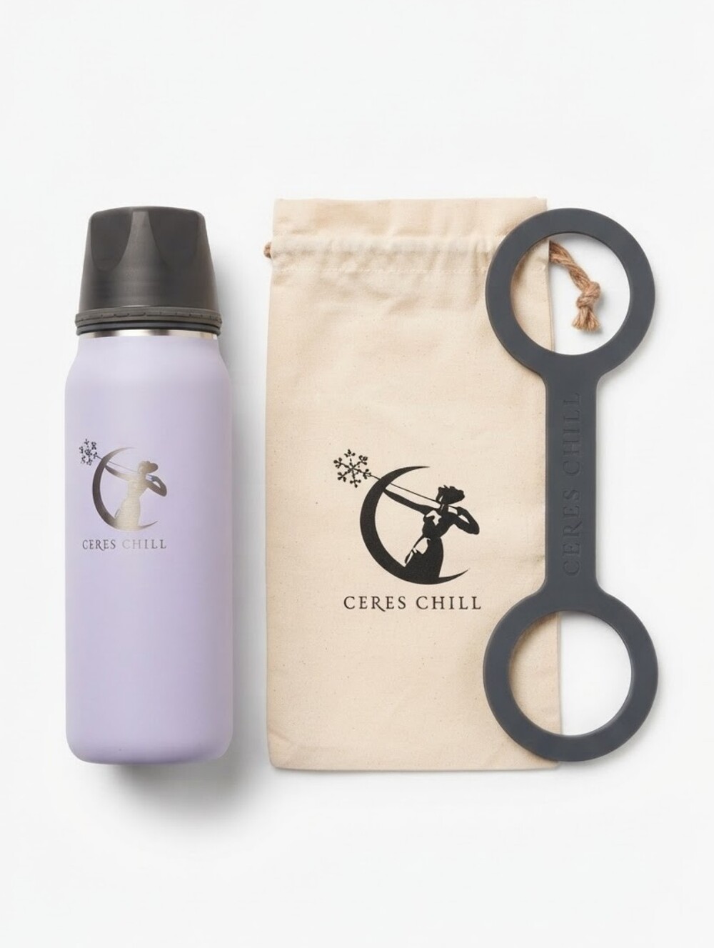 Ceres Chill Breast Milk Cooler & Storage Bottle - Lilac Purple with Accessories